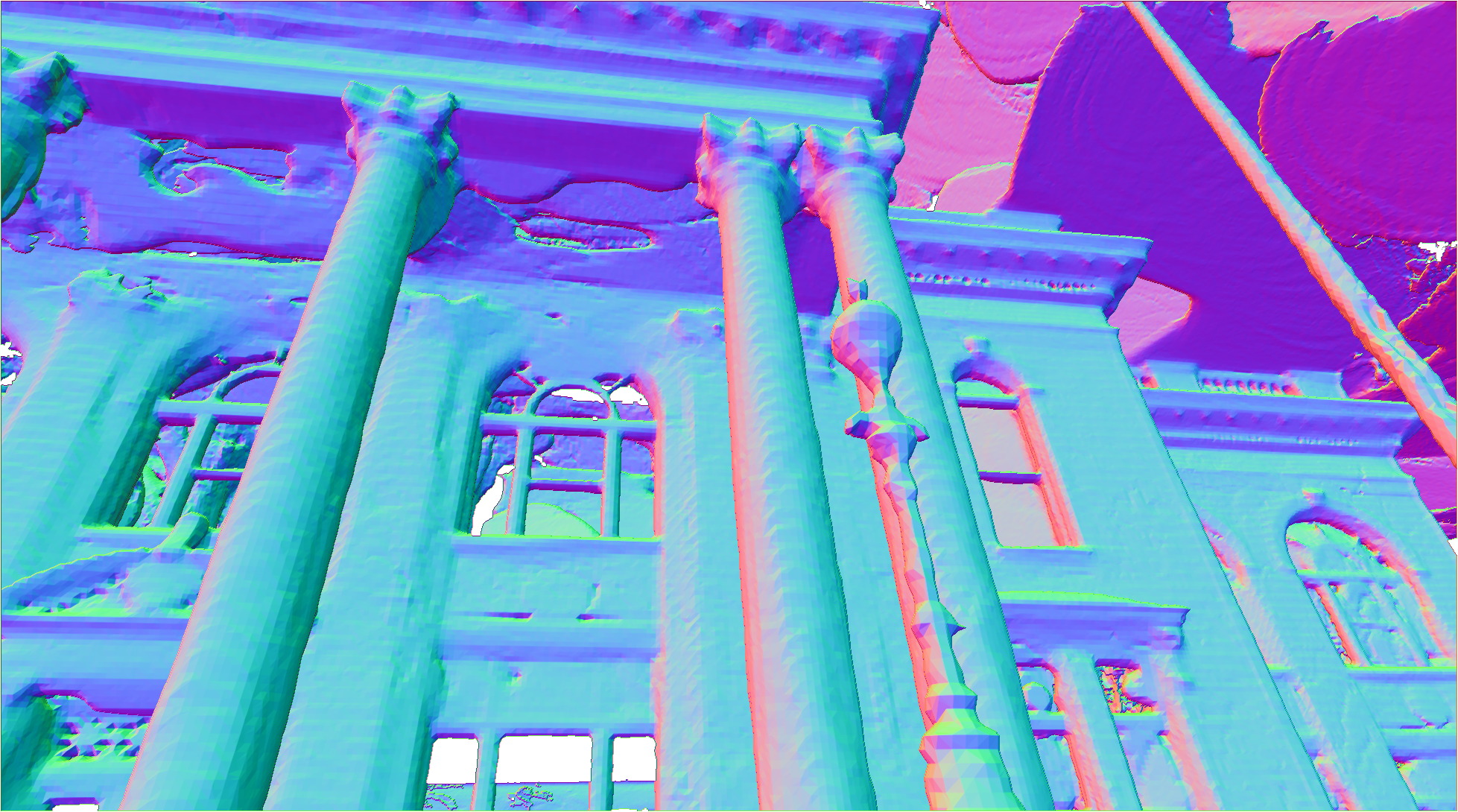 2DGS result on Tanks and Temples Courthouse before PAGaS refinement