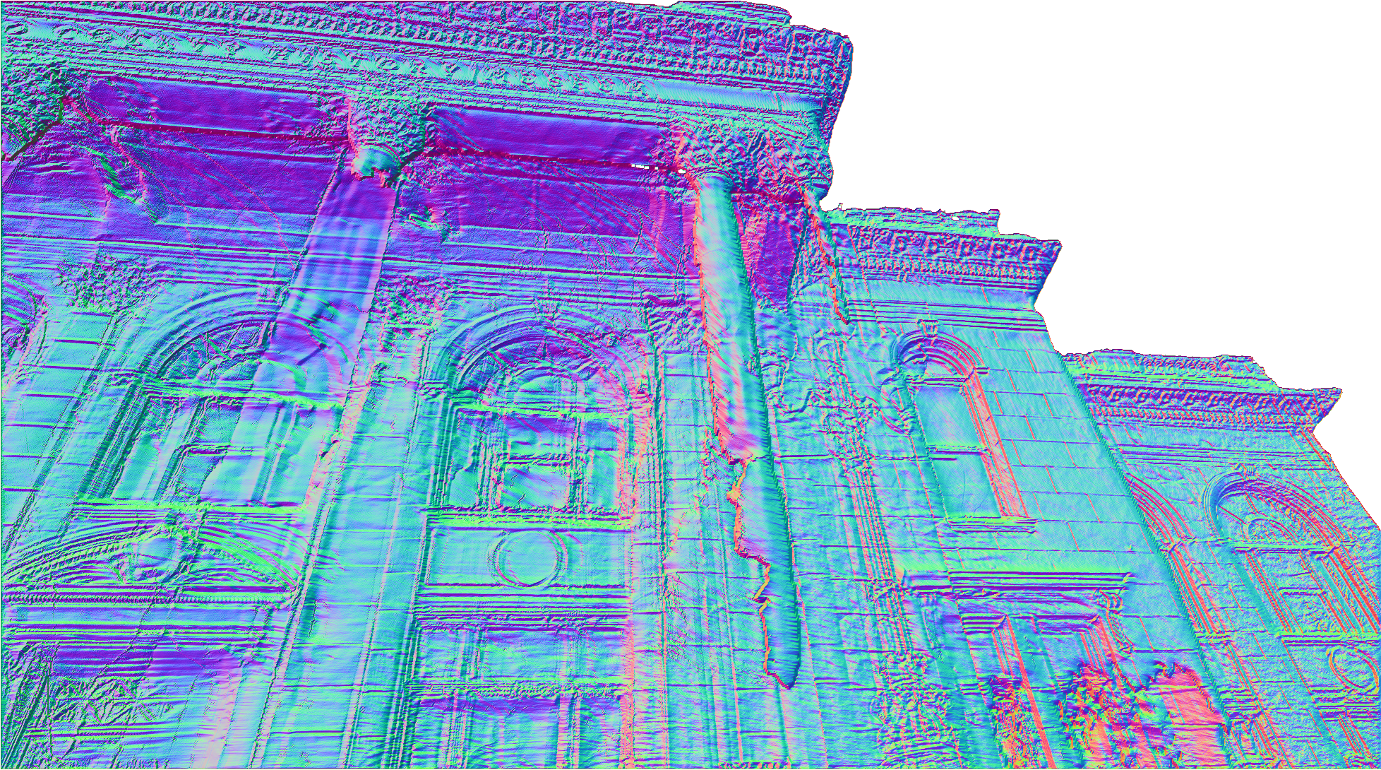 MVSA result on Tanks and Temples Courthouse after PAGaS refinement