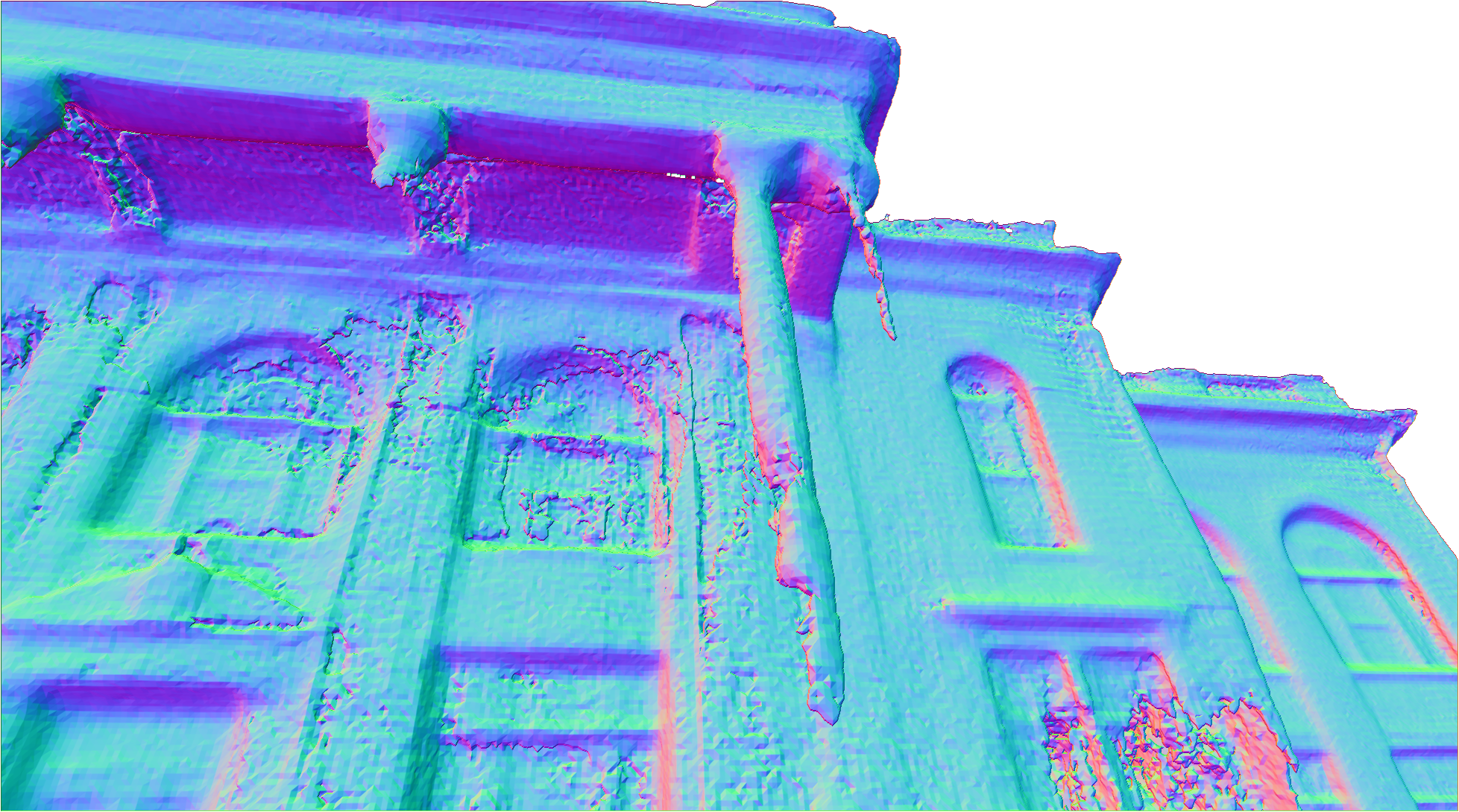 MVSA result on Tanks and Temples Courthouse before PAGaS refinement