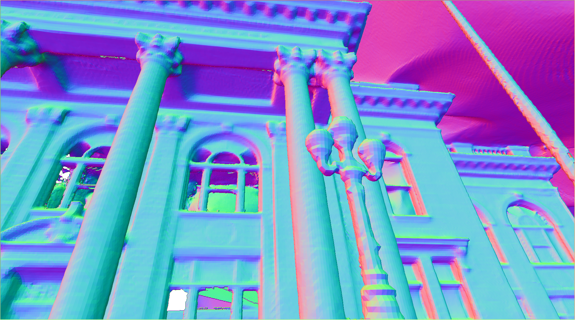 PGSR result on Tanks and Temples Courthouse before PAGaS refinement